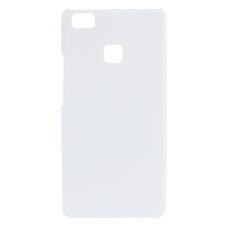 Rubber Coating Plastic Hard Cover for Huawei P9 Lite - White-1