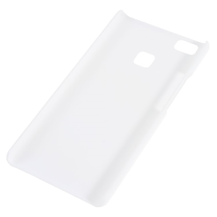 Rubber Coating Plastic Hard Cover for Huawei P9 Lite - White-4