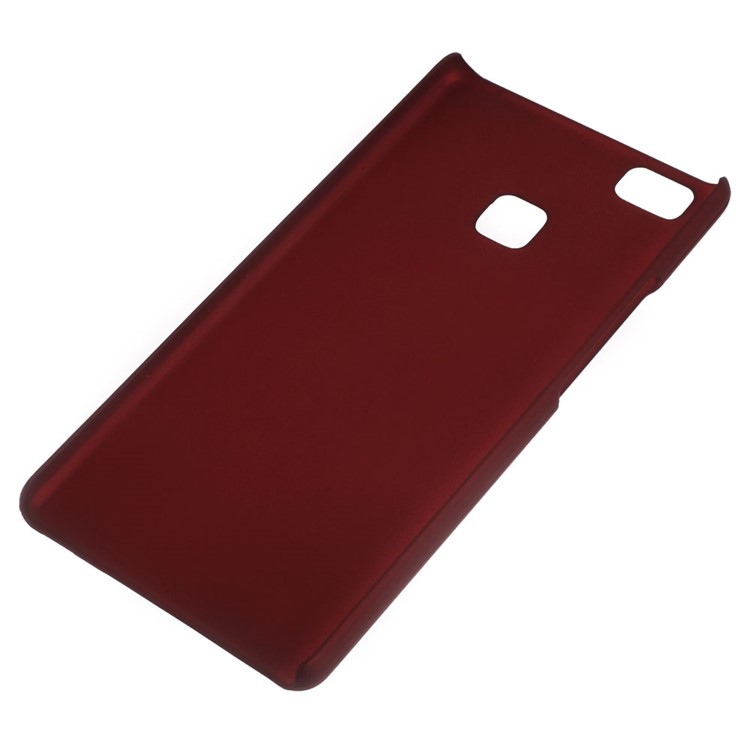 Rubber Coating Hard Shell Cover Case for Huawei P9 Lite - Red-4