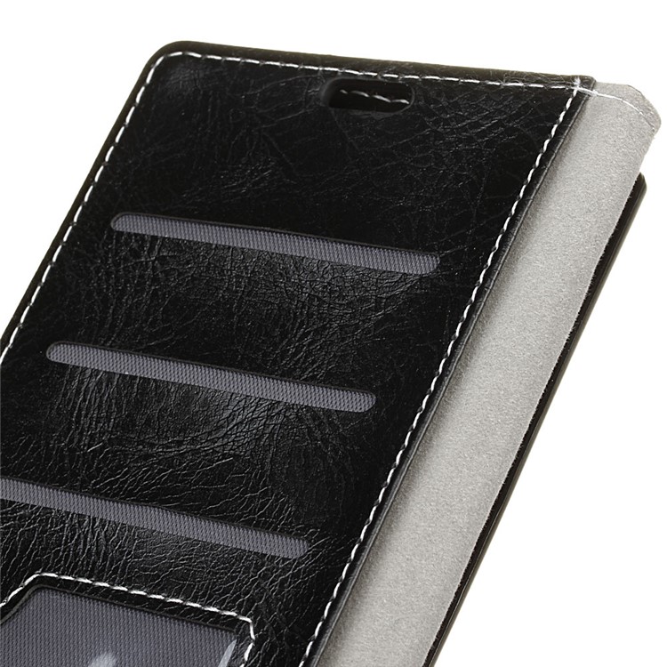 Vintage Crazy Horse Wallet Leather Magnetic Case for Huawei Honor 10 Lite/P Smart (2019) - Black-4