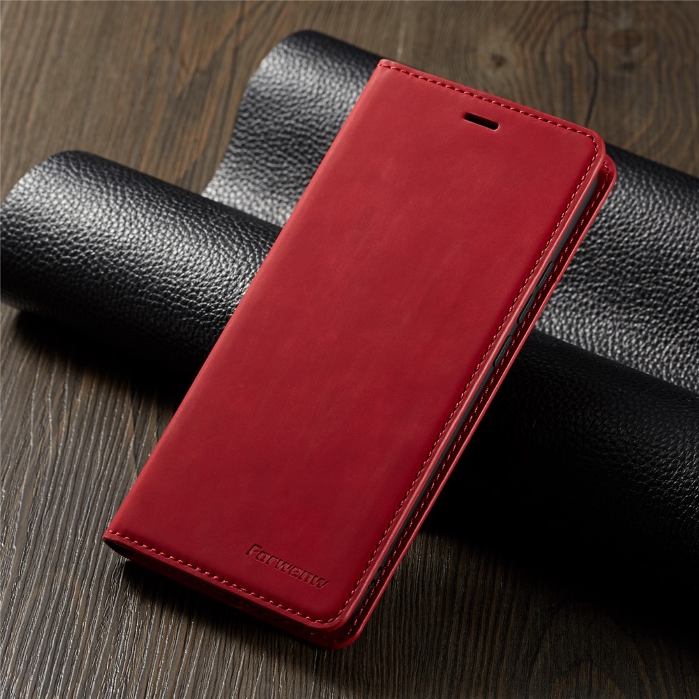 FORWENW Fantasy Series Silky Touch Leather Wallet Cover for Huawei Mate 20 Lite - Red-7