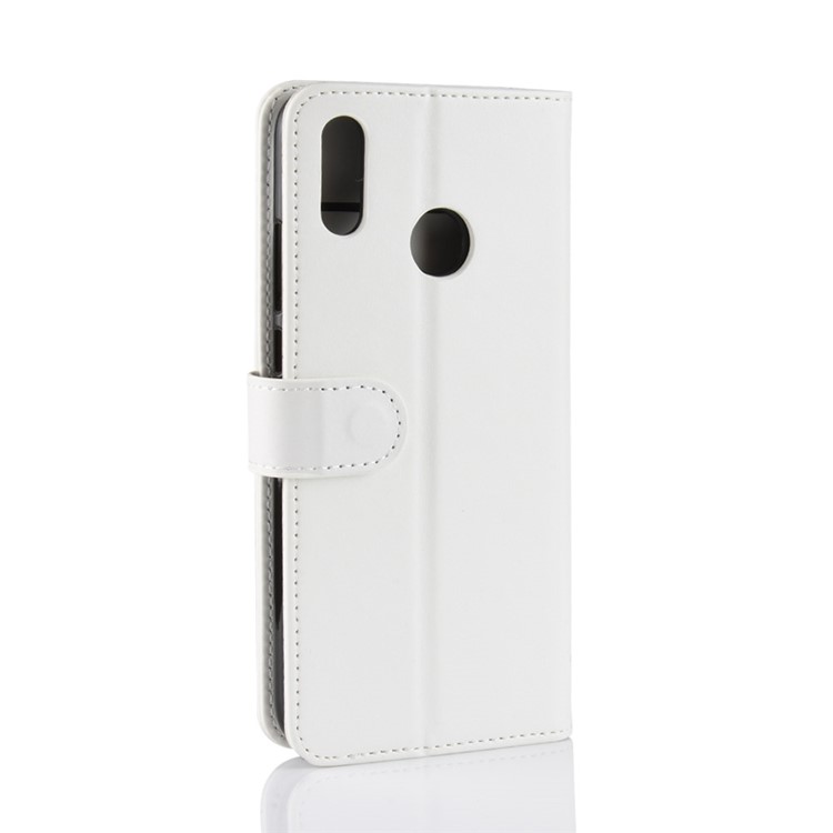Crazy Horse Magnetic Leather Wallet Cover for Huawei Honor 10 Lite/P Smart (2019) - White-7