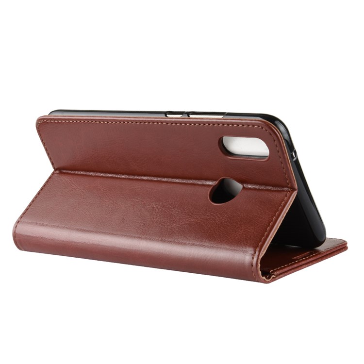 Crazy Horse Magnetic Leather Protector Cover for Huawei Honor 10 Lite/P Smart (2019) - Brown-4