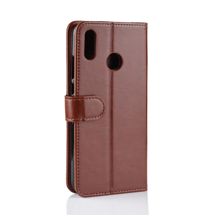 Crazy Horse Magnetic Leather Protector Cover for Huawei Honor 10 Lite/P Smart (2019) - Brown-5