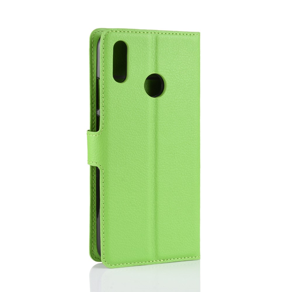 Litchi Texture Wallet Leather Cell Phone Case for Huawei Honor 10 Lite / P Smart (2019) - Green-6