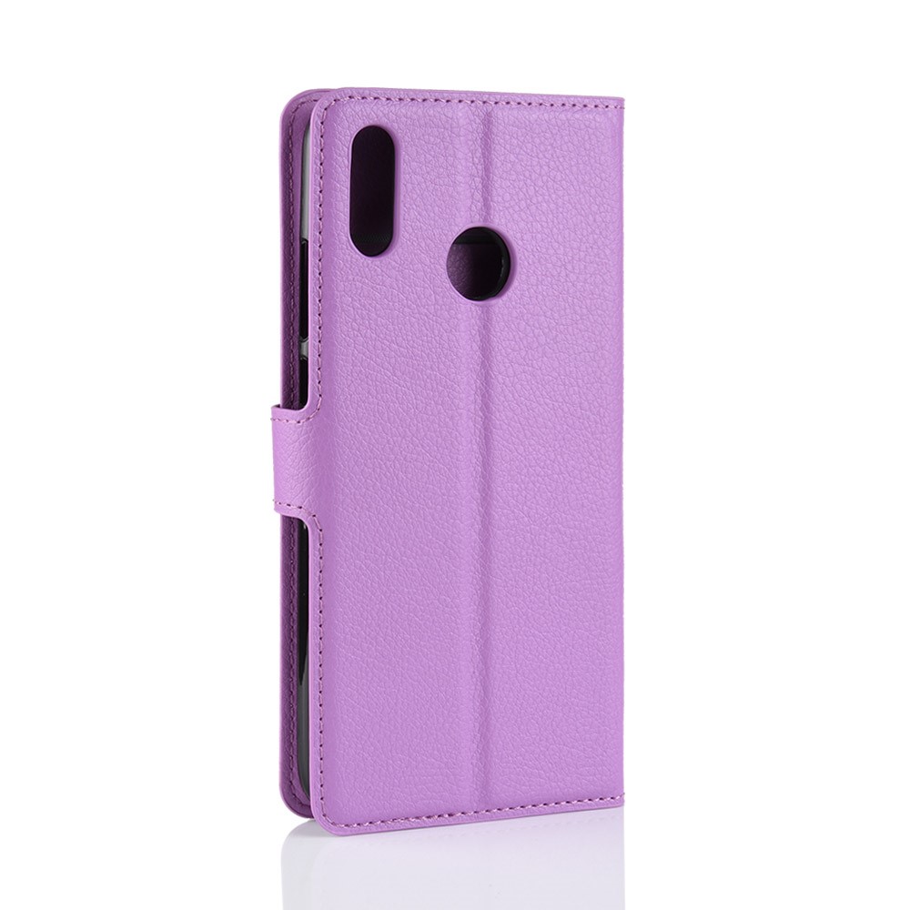 Litchi Texture Wallet Leather Cell Phone Cover for Huawei Honor 10 Lite / P Smart (2019) - Purple-6