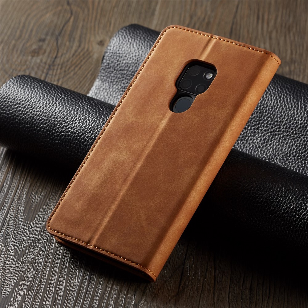 FORWENW Fantasy Series Silky Touch Leather Wallet Case for Huawei Mate 20 - Brown-8