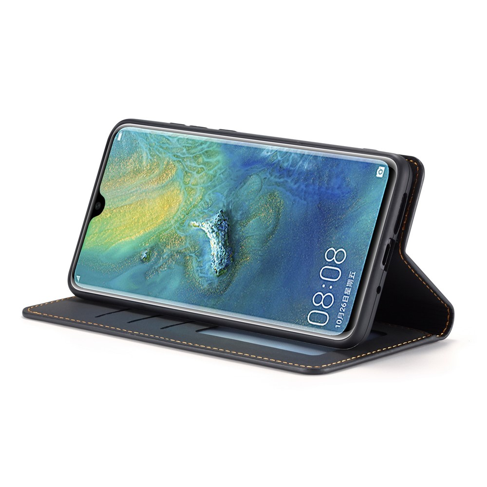 FORWENW Fantasy Series Silky Touch Leather Wallet Cover for Huawei Mate 20 - Grey-4