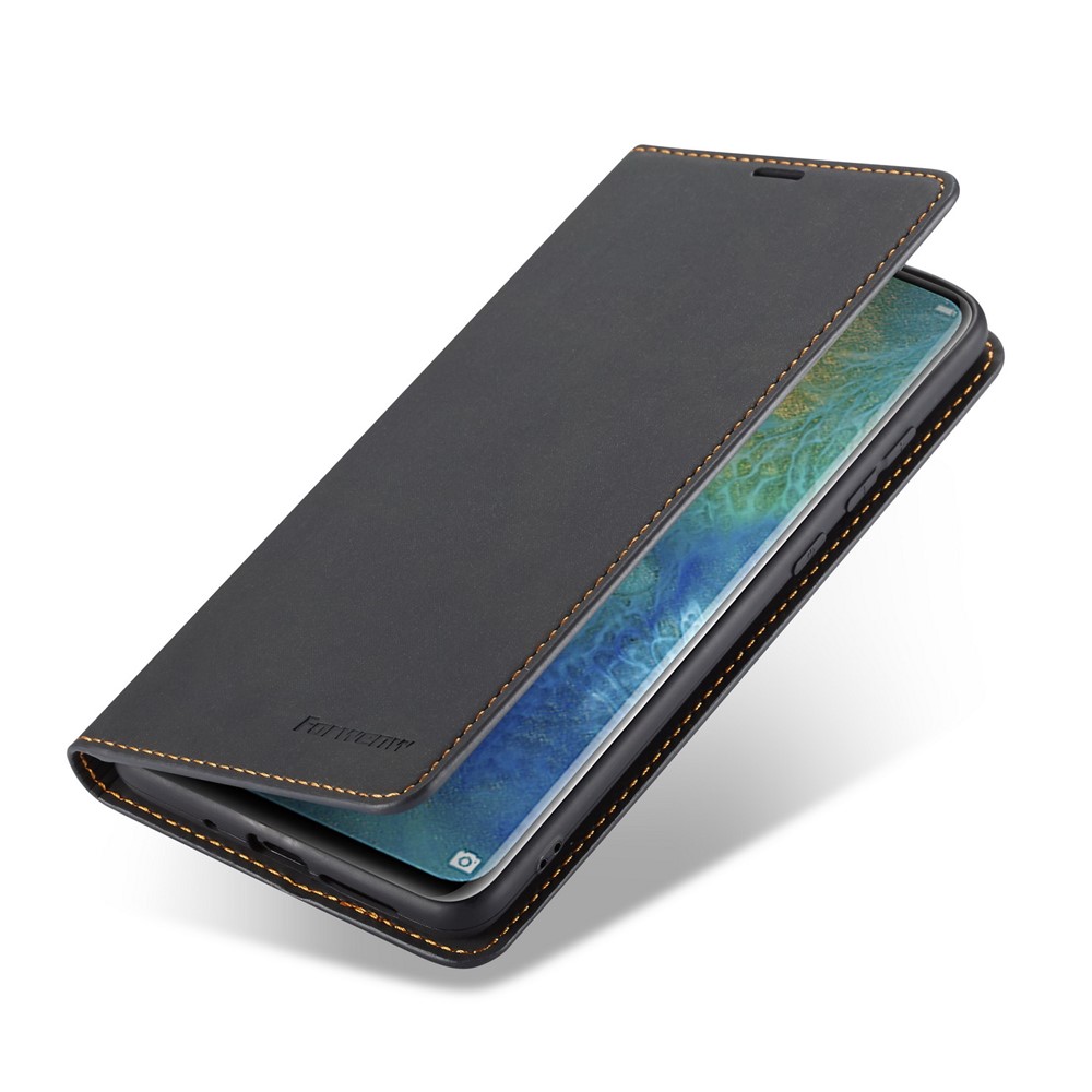 FORWENW Fantasy Series Silky Touch Leather Wallet Cover for Huawei Mate 20 - Grey-5