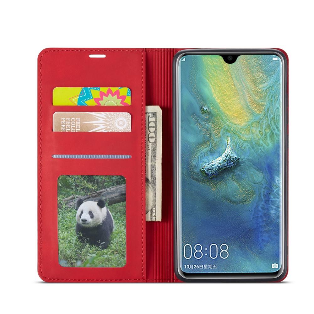 FORWENW Fantasy Series Magnetic Silky Touch Leather Wallet Case for Huawei Mate 20 - Red-4