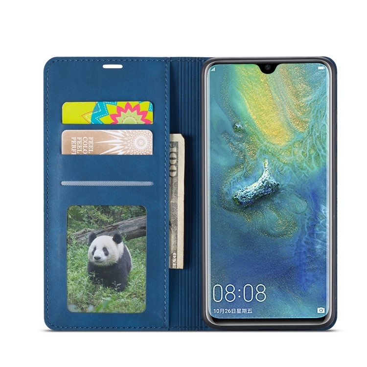 FORWENW Fantasy Series Silky Touch Leather Wallet Phone Shell Case for Huawei Mate 20 - Blue-5