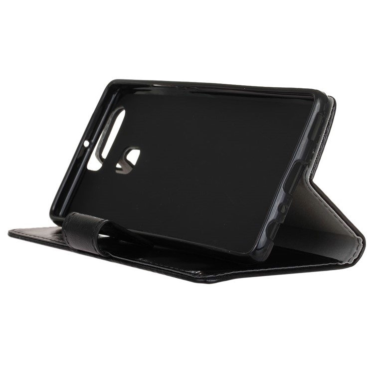 Crazy Horse Grain Wallet Leather Case for Huawei P9 - Black-4
