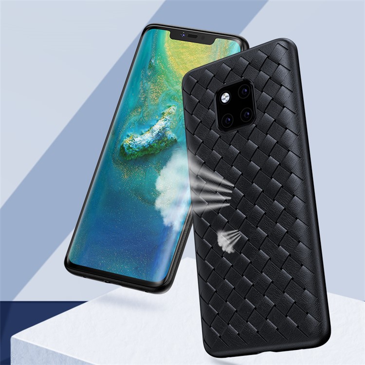 BENKS Woven Pattern Heat Dissipation TPU Case for Huawei Mate 20 Pro - Black-3