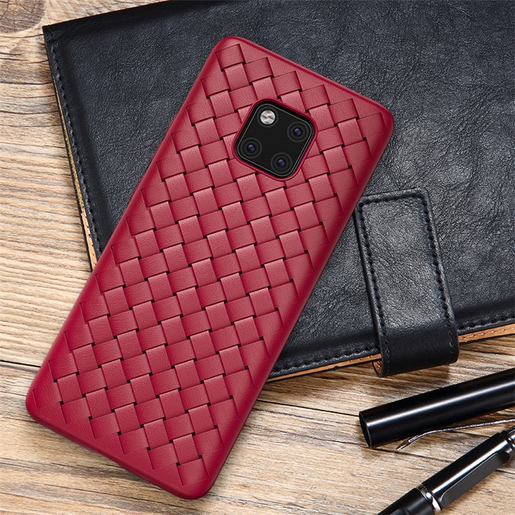 BENKS Woven Pattern Heat Dissipation TPU Phone Cover for Huawei Mate 20 Pro - Red-5