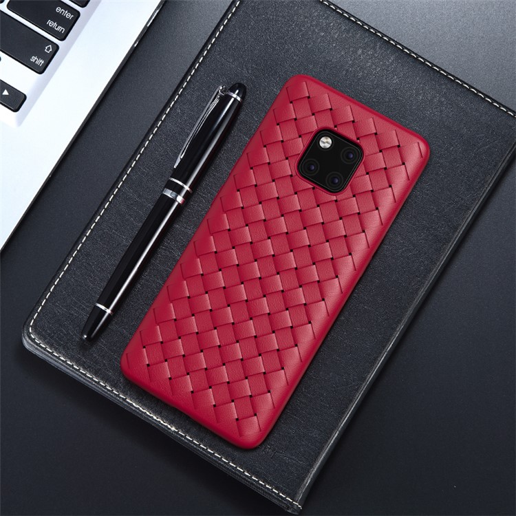 BENKS Woven Pattern Heat Dissipation TPU Phone Cover for Huawei Mate 20 Pro - Red-8