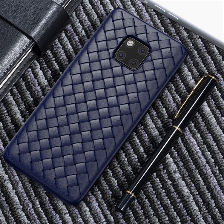 BENKS Woven Pattern Heat Dissipation TPU Soft Shell for Huawei Mate 20 Pro - Blue-3