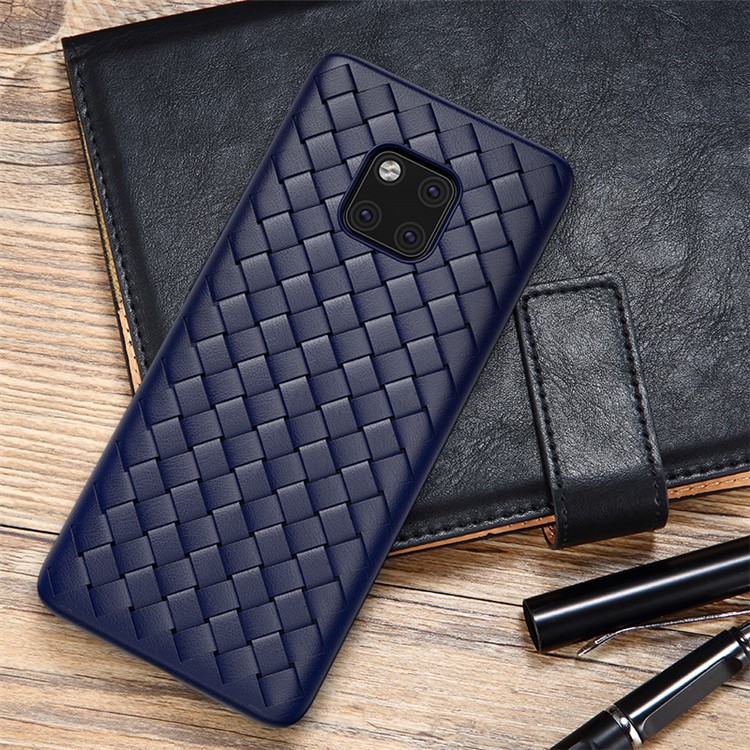 BENKS Woven Pattern Heat Dissipation TPU Soft Shell for Huawei Mate 20 Pro - Blue-5