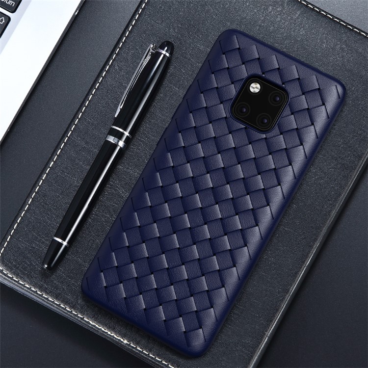 BENKS Woven Pattern Heat Dissipation TPU Soft Shell for Huawei Mate 20 Pro - Blue-8