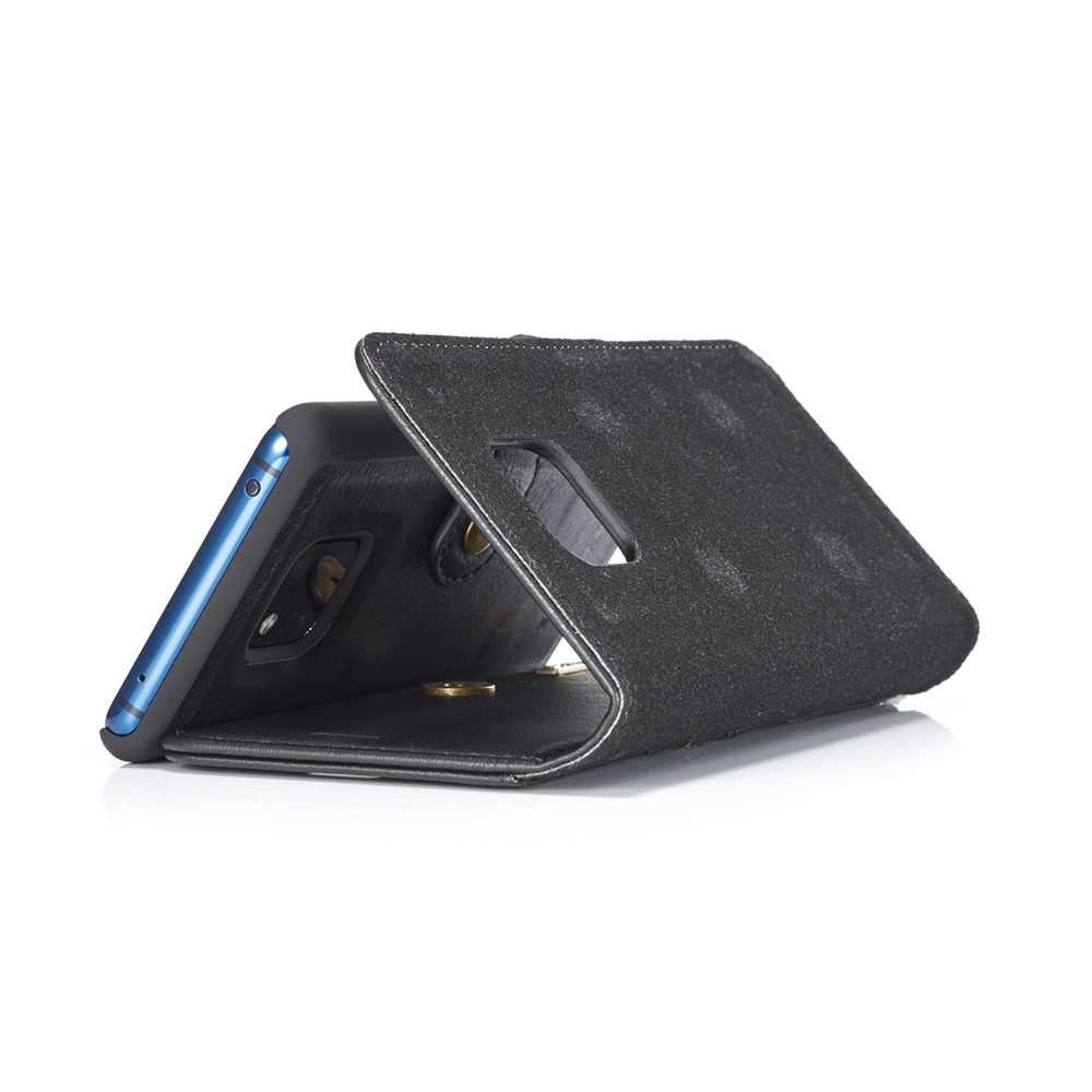 Dg. Case de Teléfonos Anti-scratch Eliminado de Ming 2 en 1 Para Carcasa de Billetera de Cuero Dividida Huawei Mate 20 Pro Capacidades de Billetera + PC - Negro