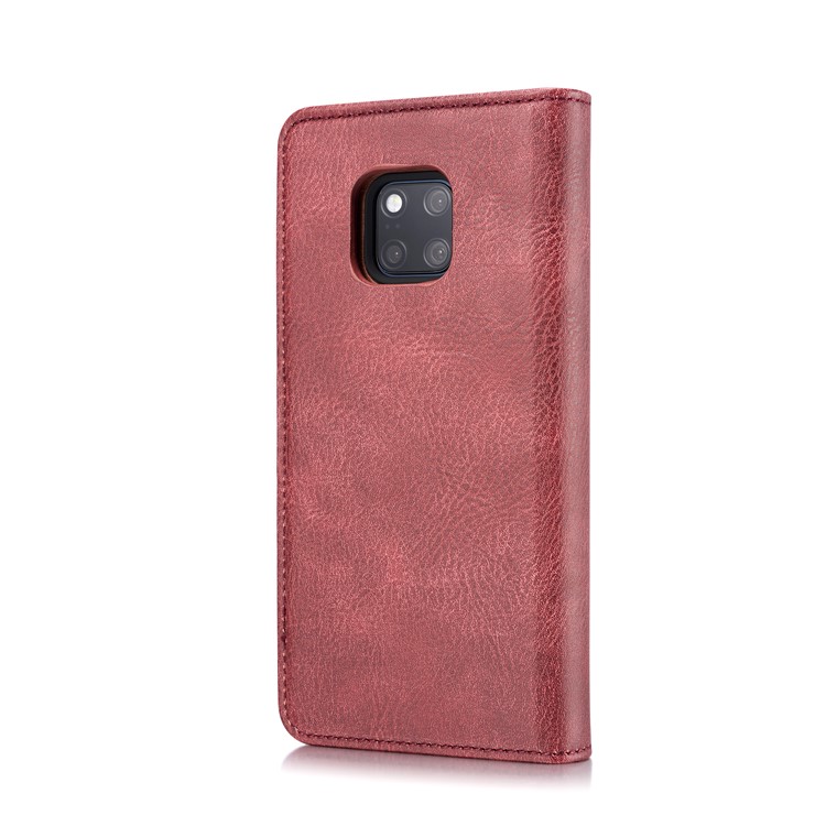 DG.MING Detachable 2-in-1 Split Leather Wallet Phone Shell + PC Back Case for Huawei Mate 20 Pro - Red-4
