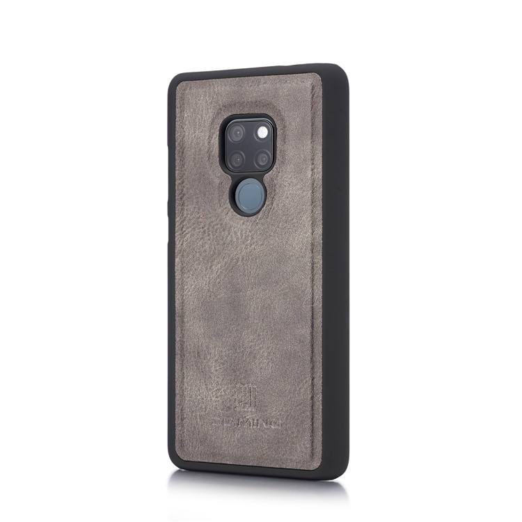 DG.MING Detachable 2-in-1 Split Leather Wallet Shell Cover + PC Back Case for Huawei Mate 20 - Grey-5