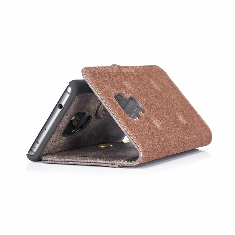 DG.MING Detachable 2-in-1 Split Leather Wallet Shell Cover + PC Back Case for Huawei Mate 20 - Grey-9