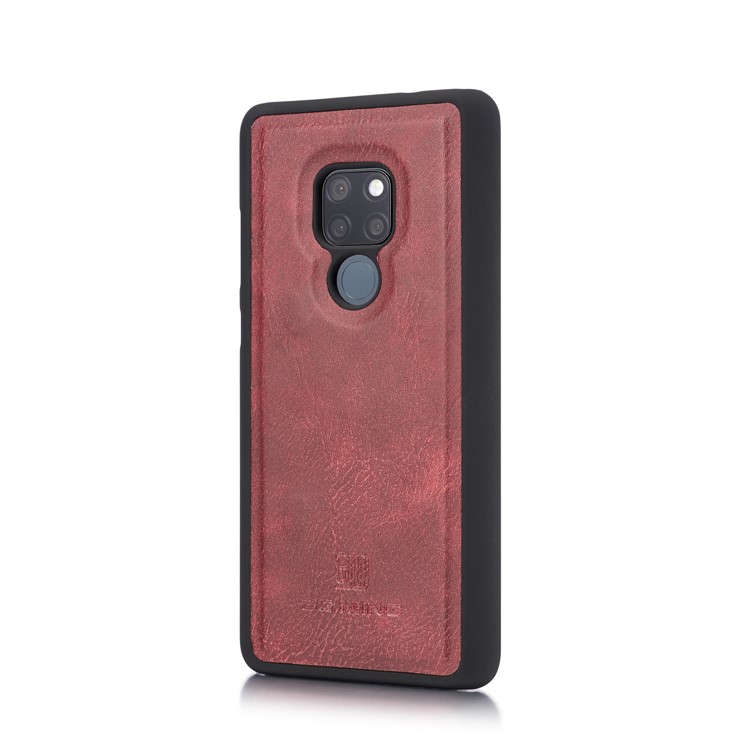 DG.MING Detachable 2-in-1 Split Leather Wallet Phone Shell + PC Back Case for Huawei Mate 20 - Red-5