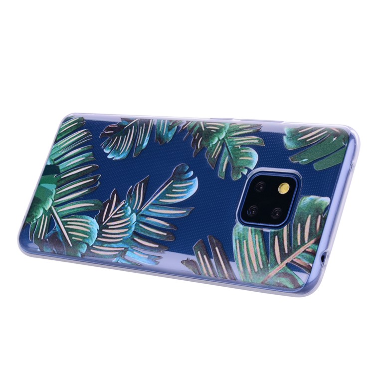 Pattern Printing TPU Case for Huawei Mate 20 Pro - Leaves-3