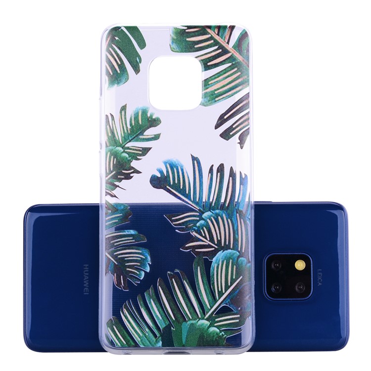 Pattern Printing TPU Case for Huawei Mate 20 Pro - Leaves-4
