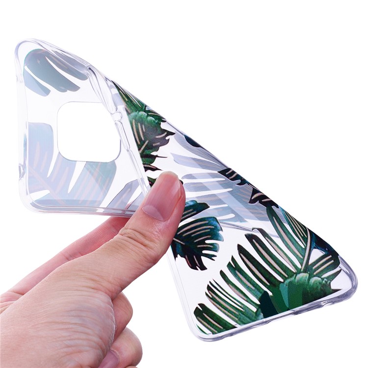Pattern Printing TPU Case for Huawei Mate 20 Pro - Leaves-6