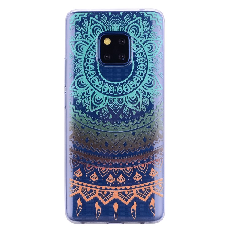Pattern Printing TPU Back Case for Huawei Mate 20 Pro - Mandala Flower-2