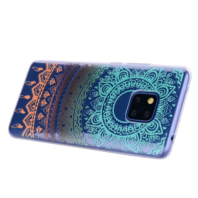 Pattern Printing TPU Back Case for Huawei Mate 20 Pro - Mandala Flower-3