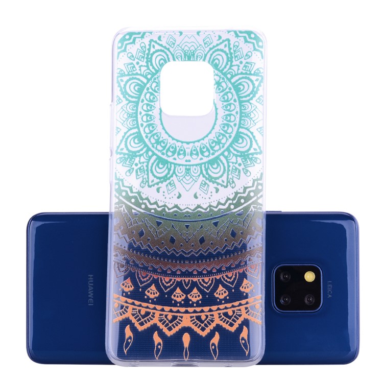 Pattern Printing TPU Back Case for Huawei Mate 20 Pro - Mandala Flower-4
