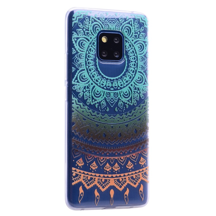 Pattern Printing TPU Back Case for Huawei Mate 20 Pro - Mandala Flower-5