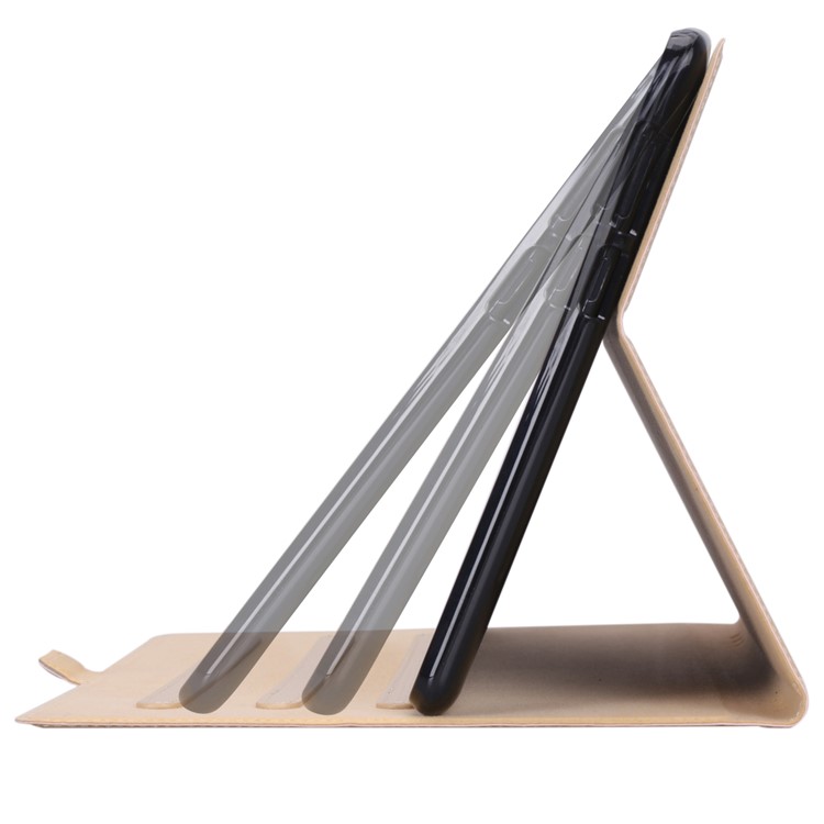 WY-1595A Carbon Fiber Texture PU Leather Stand Shell for Huawei MediaPad T5 10 - Gold-15