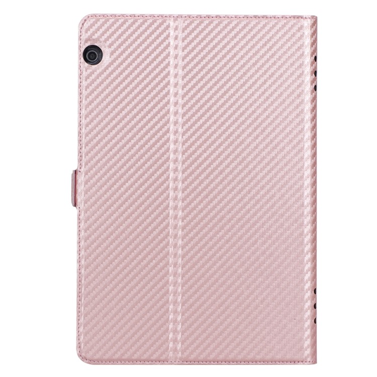 WY-1595A Carbon Fiber Texture PU Leather Tablet Case for Huawei MediaPad T5 10 - Rose Gold-12