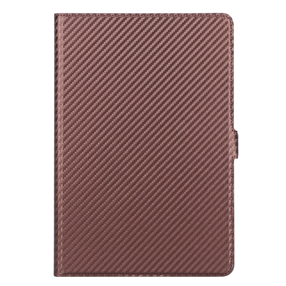 WY-1595A Carbon Fiber Texture PU Leather Protective Shell for Huawei MediaPad T5 10 - Brown-4