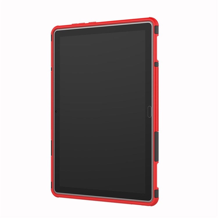 Cool Pneu Kickstand pc + Tpu Combo Protection Case For Huawei Mediapad M5 Lite 10 - Rouge-5