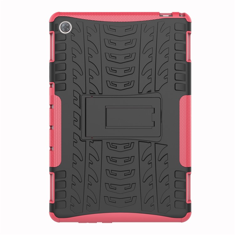 Cool Tyre PC + TPU Hybrid Tablet Case with Kickstand for Huawei MediaPad M5 lite 10 - Rose-3