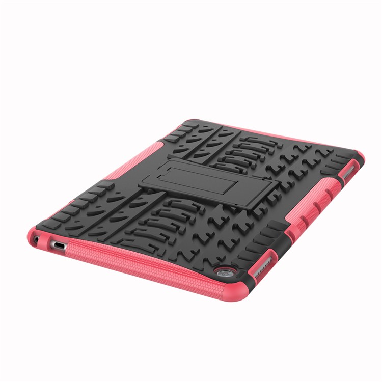 Cool Tyre PC + TPU Hybrid Tablet Case with Kickstand for Huawei MediaPad M5 lite 10 - Rose-8