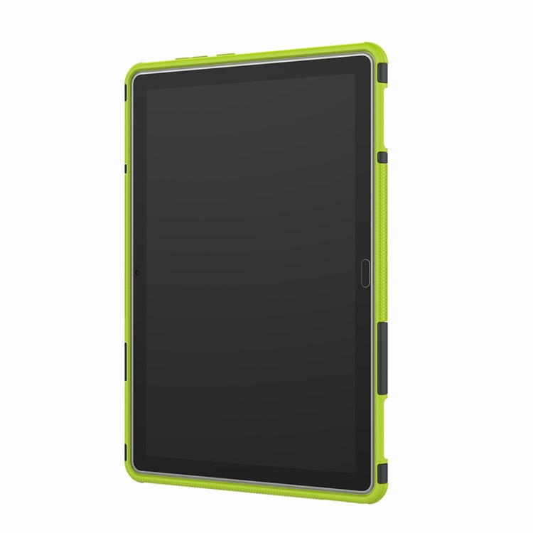 Крутая Шина ПК + TPU Подставка Для Ноутбука Комбинированный Чехол Для Huawei MediaPad M5 Lite 10 - Зеленый-5