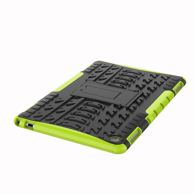 Крутая Шина ПК + TPU Подставка Для Ноутбука Комбинированный Чехол Для Huawei MediaPad M5 Lite 10 - Зеленый-8