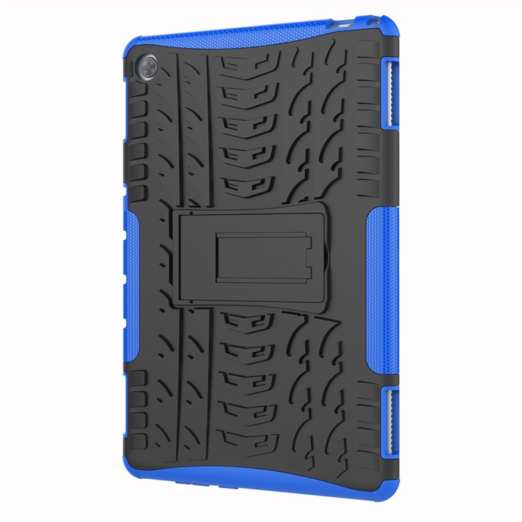 Cool Tyre PC + TPU Protector Cover with Kickstand for Huawei MediaPad M5 lite 10 - Blue-4