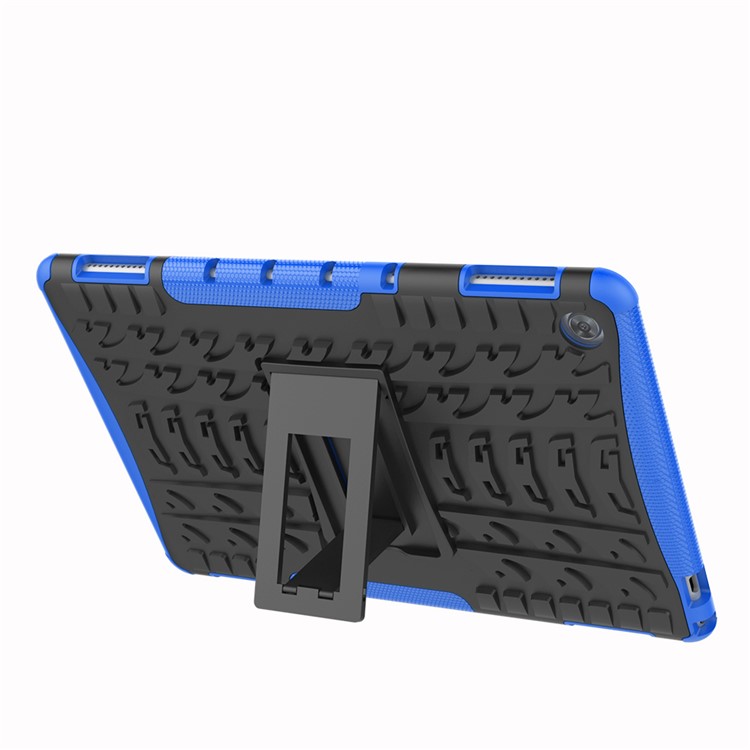 Cool Tyre PC + TPU Protector Cover with Kickstand for Huawei MediaPad M5 lite 10 - Blue-6
