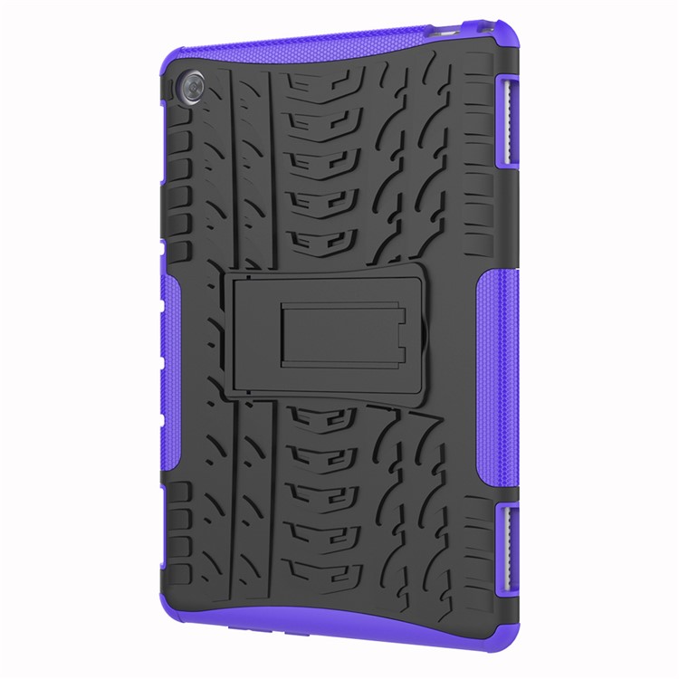 Cool Tyre PC + TPU Kickstand Case Accessory for Huawei MediaPad M5 lite 10 - Purple-4