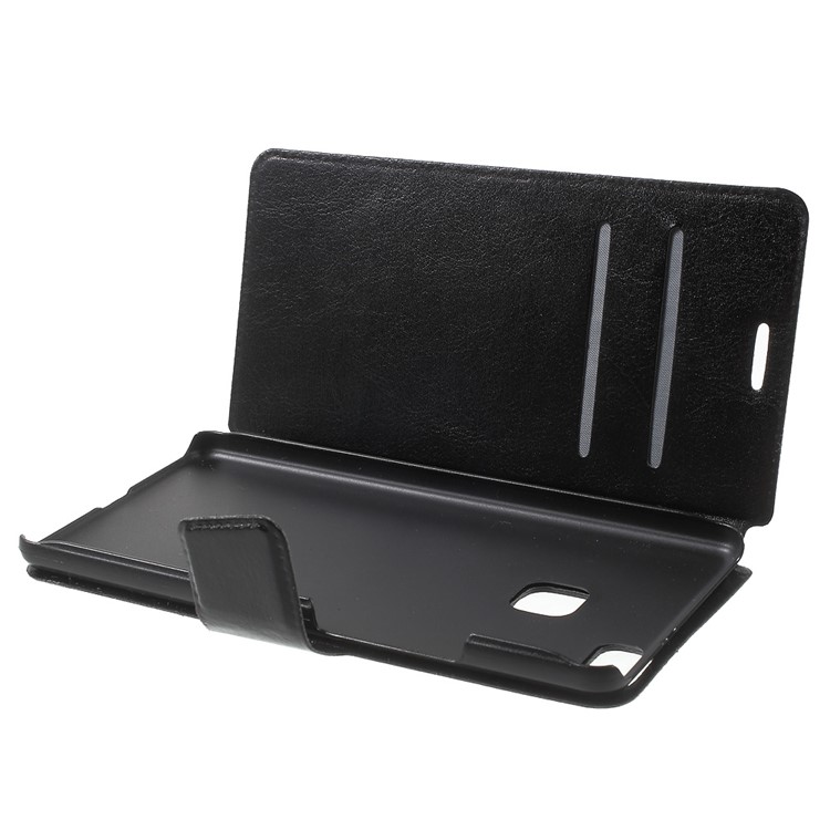 Crazy Horse Leather Flip Phone Case for Huawei P9 Lite - Black-5