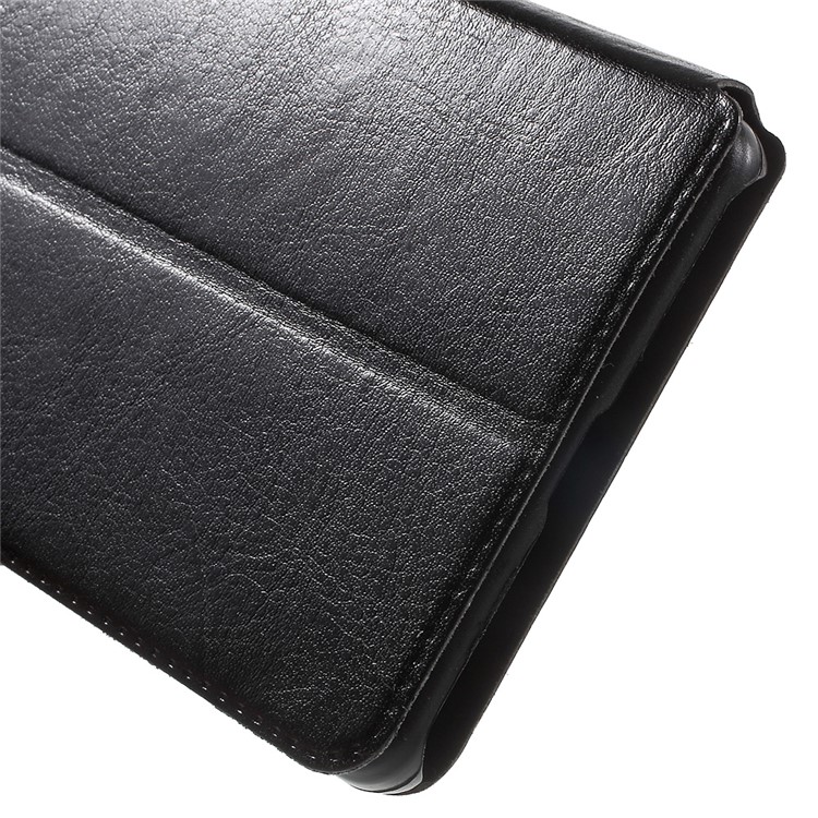 Crazy Horse Leather Flip Phone Case for Huawei P9 Lite - Black-7