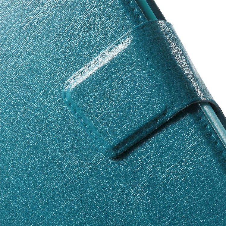 Crazy Horse Leather Folio Phone Case for Huawei P9 Lite - Blue-7