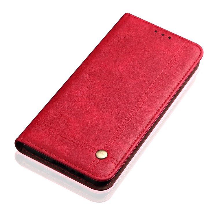 Auto-absorbed Crazy Horse Vintage Leather Stand Shell for Huawei Honor 10 Lite - Red-8