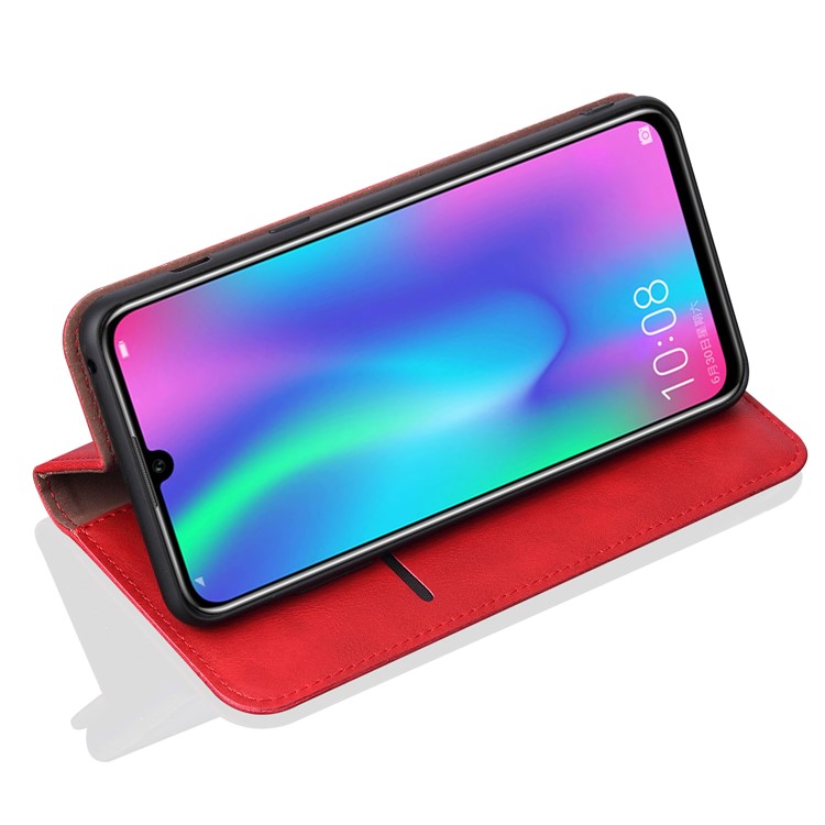 Auto-absorbed Crazy Horse Vintage Leather Stand Shell for Huawei Honor 10 Lite - Red-9